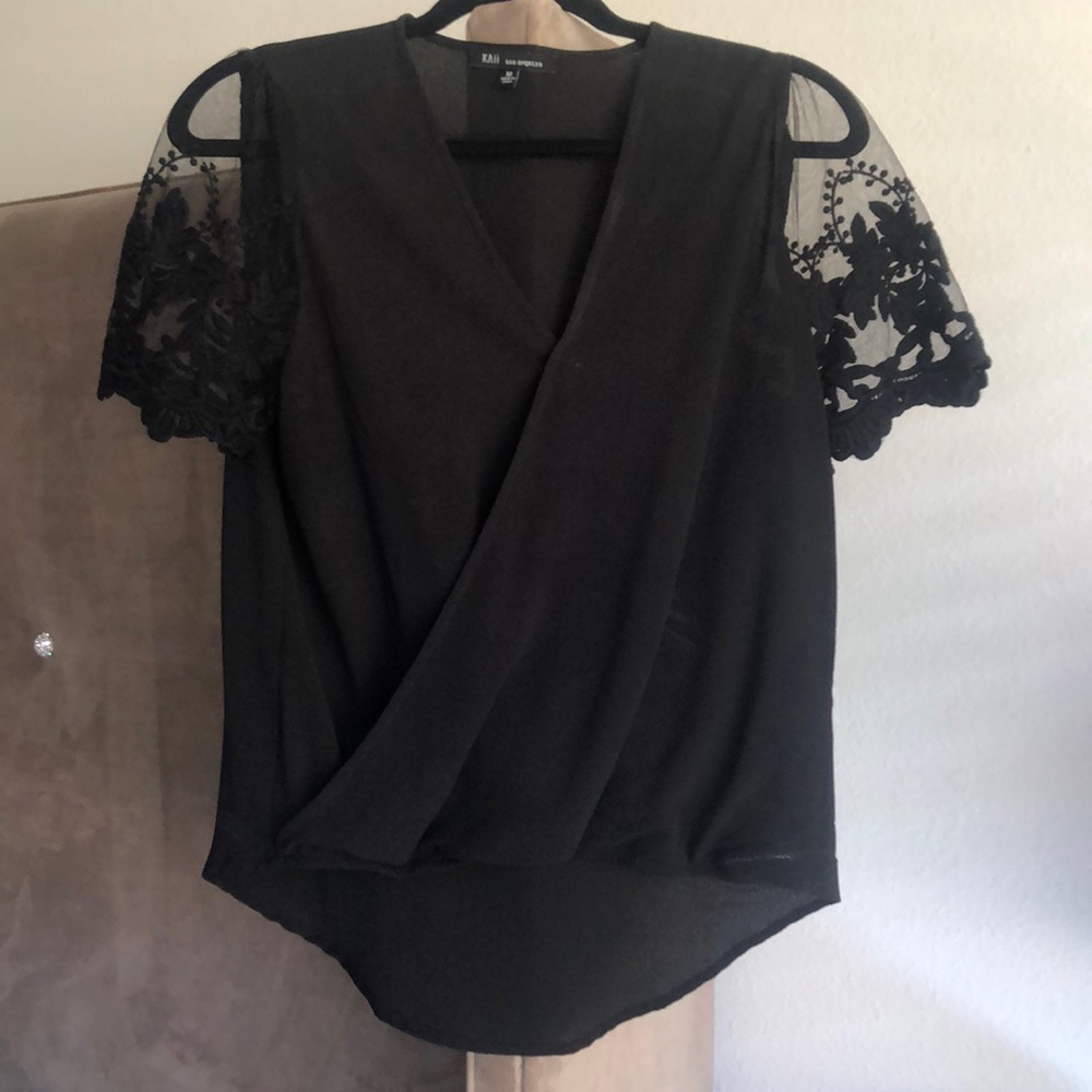 Lace sleeve top